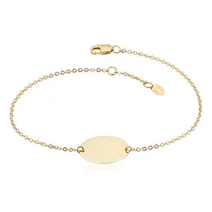 14k disc bracelet