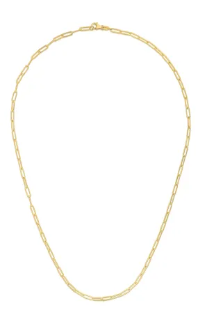 14K Gold 2.5mm Paperclip Chain