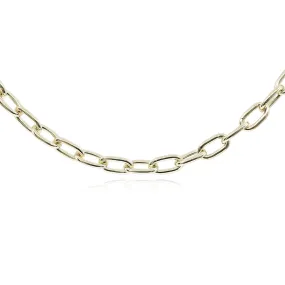 14K YELLOW GOLD OVAL CABLE LINK CHAIN