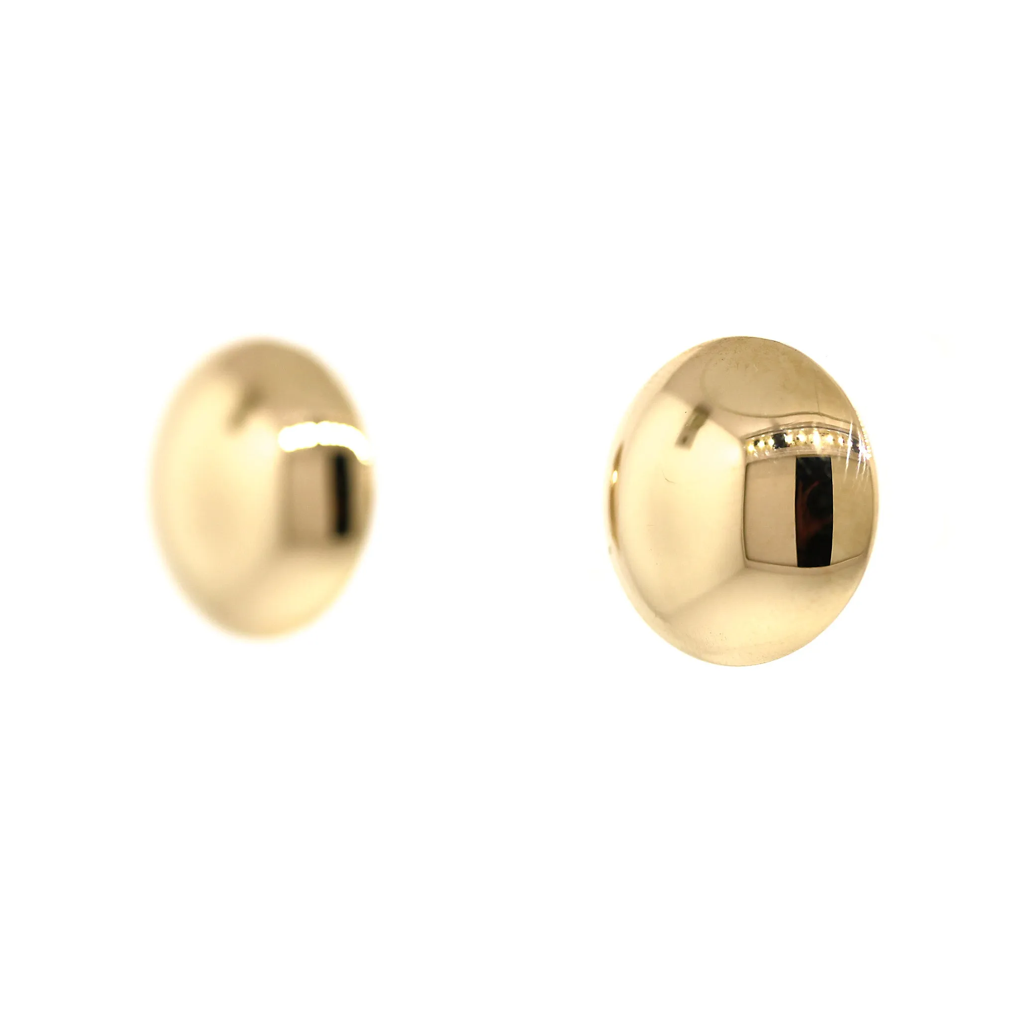 14kt Gold Button Clip Earrings