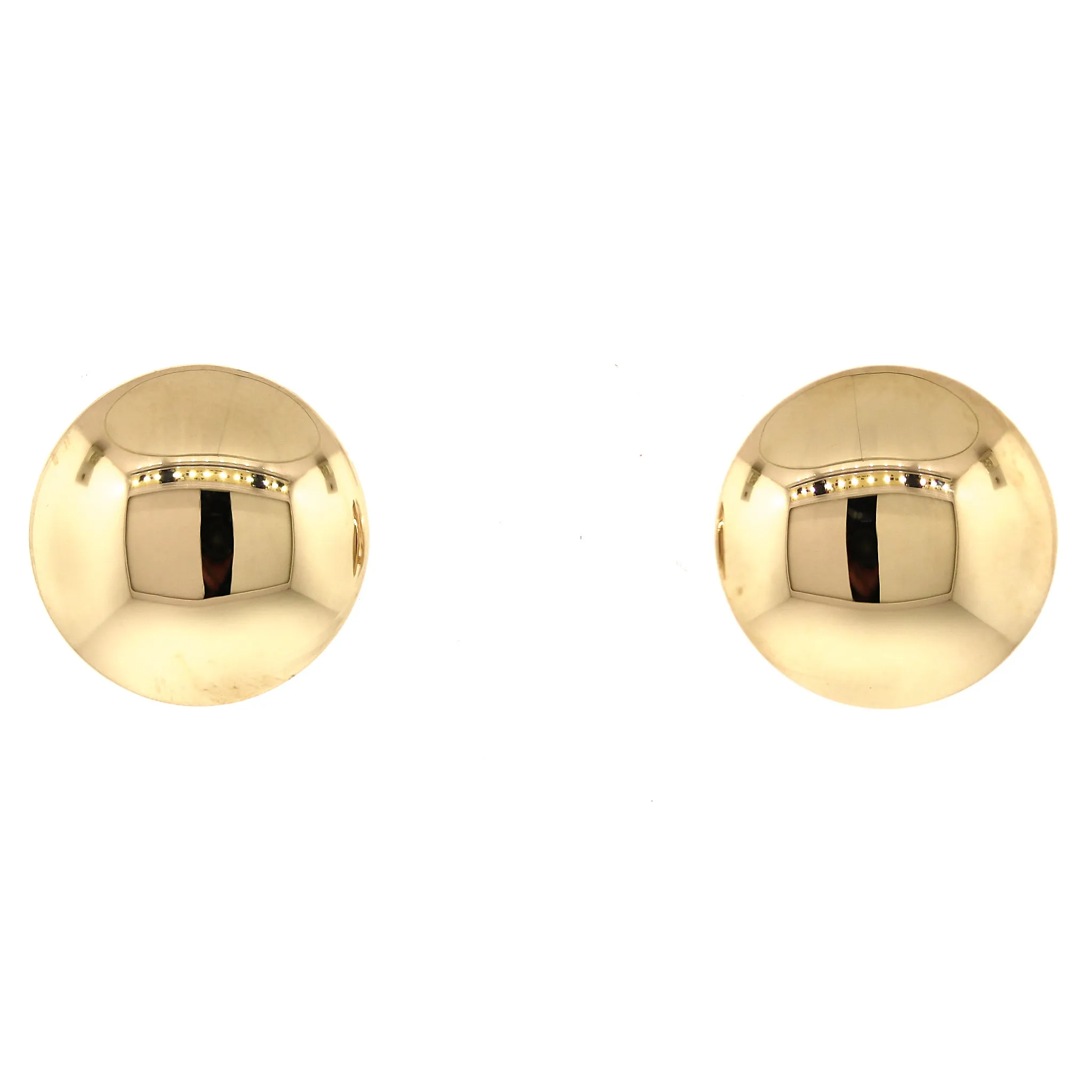 14kt Gold Button Clip Earrings