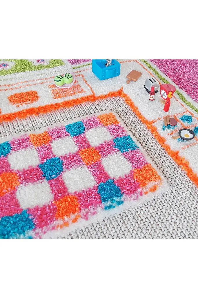 3D Play Rug - Playhouse Pink (Large)