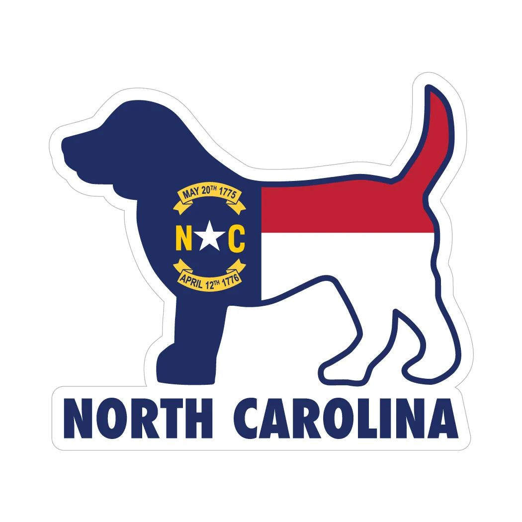 3" Sticker - North Carolina Dog