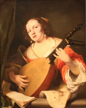 A Lady Playing the Lute