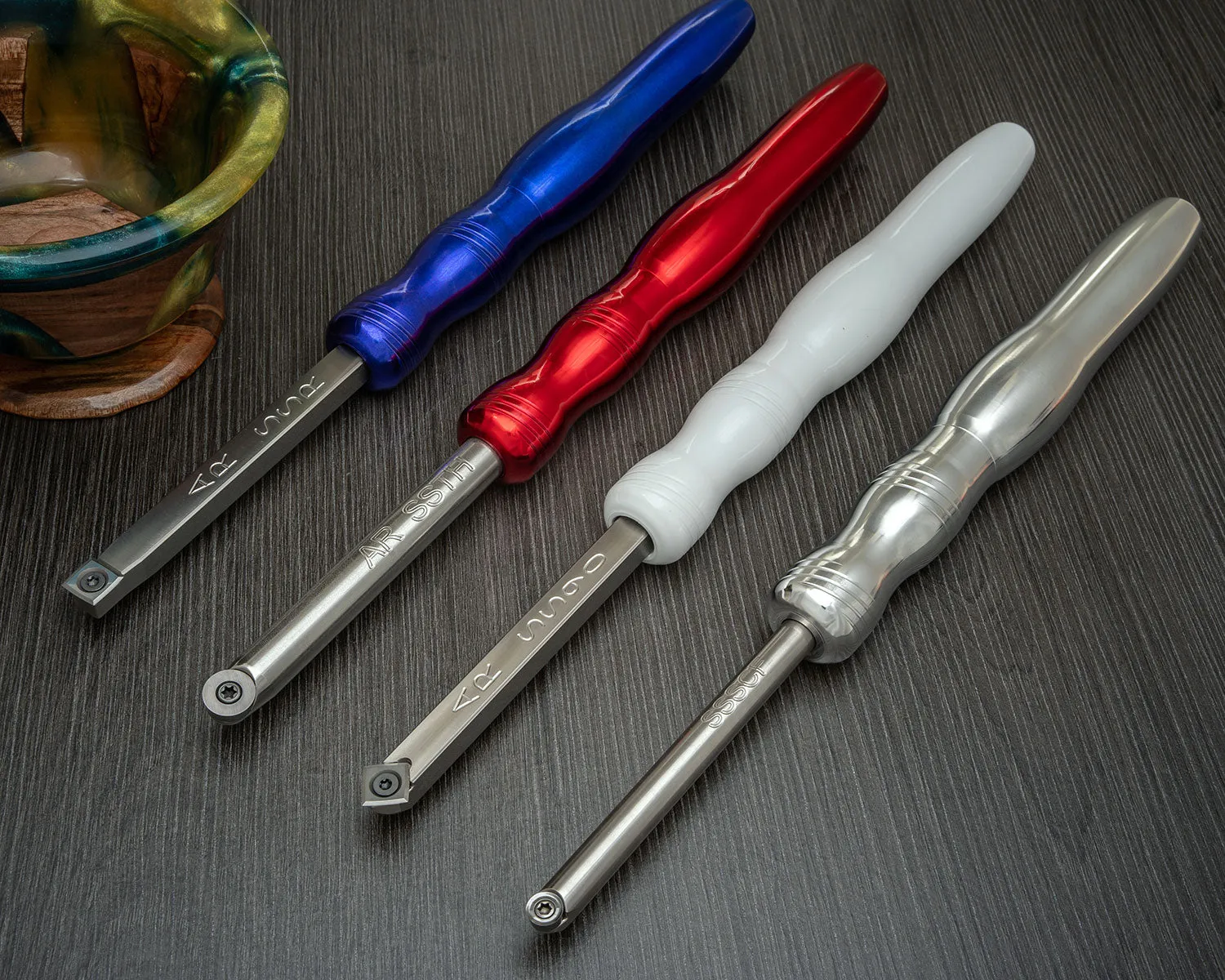 Acrylic Epoxy Resin Set of 4 Tools with Carbide Cutters - 12 Overall