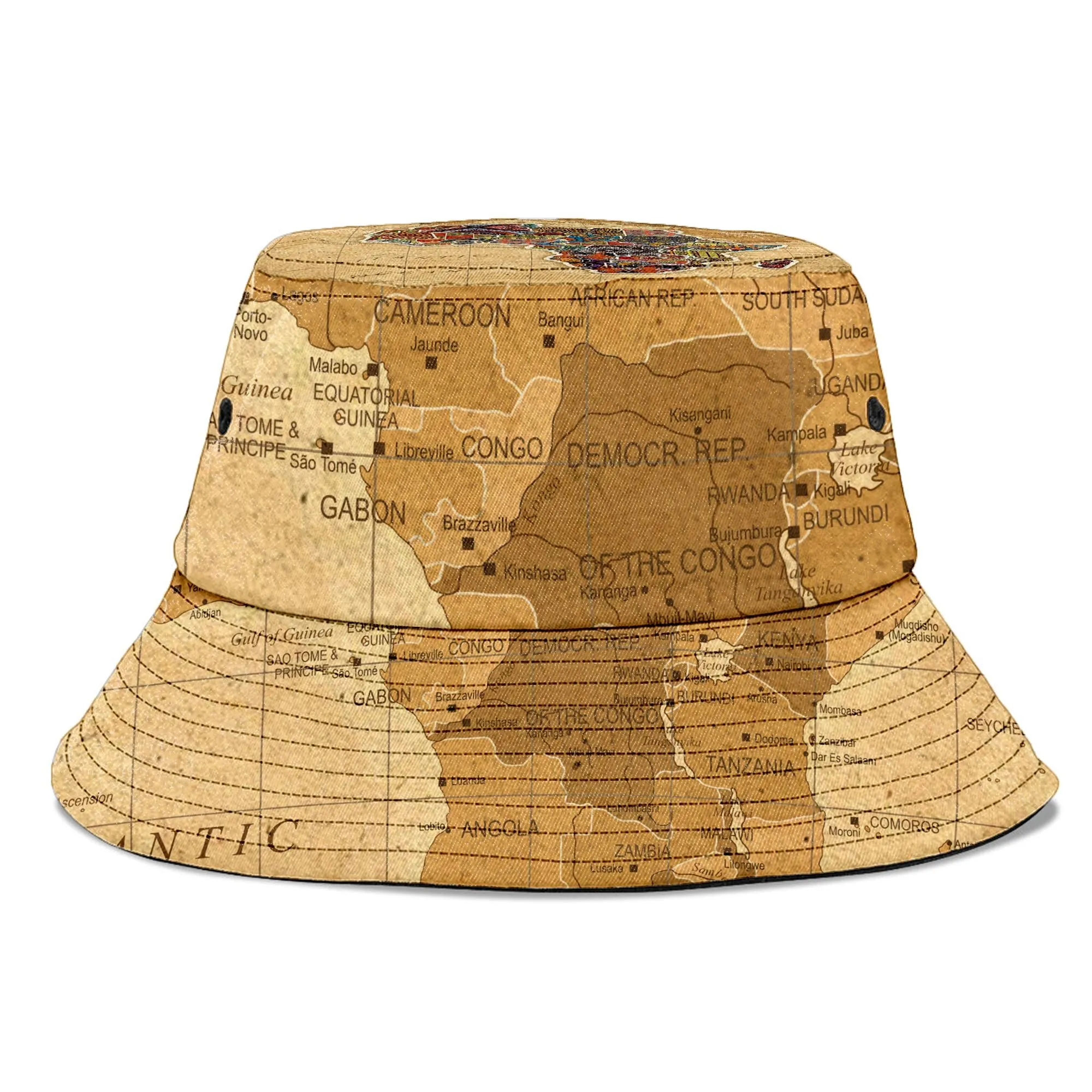 Africa On World Map Bucket Hat