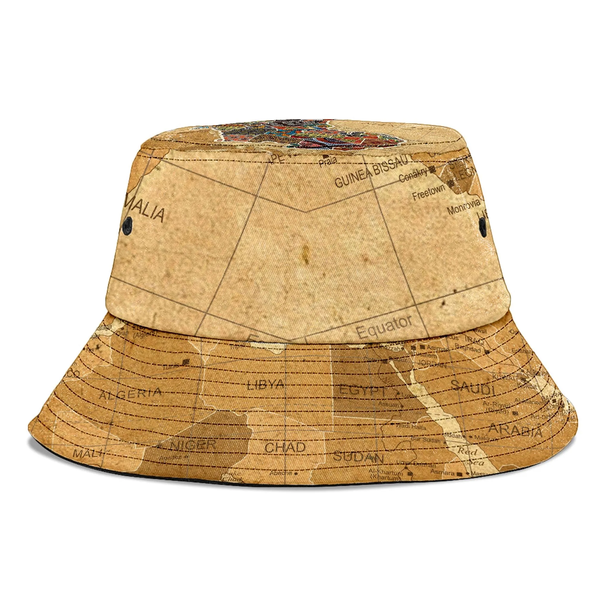 Africa On World Map Bucket Hat