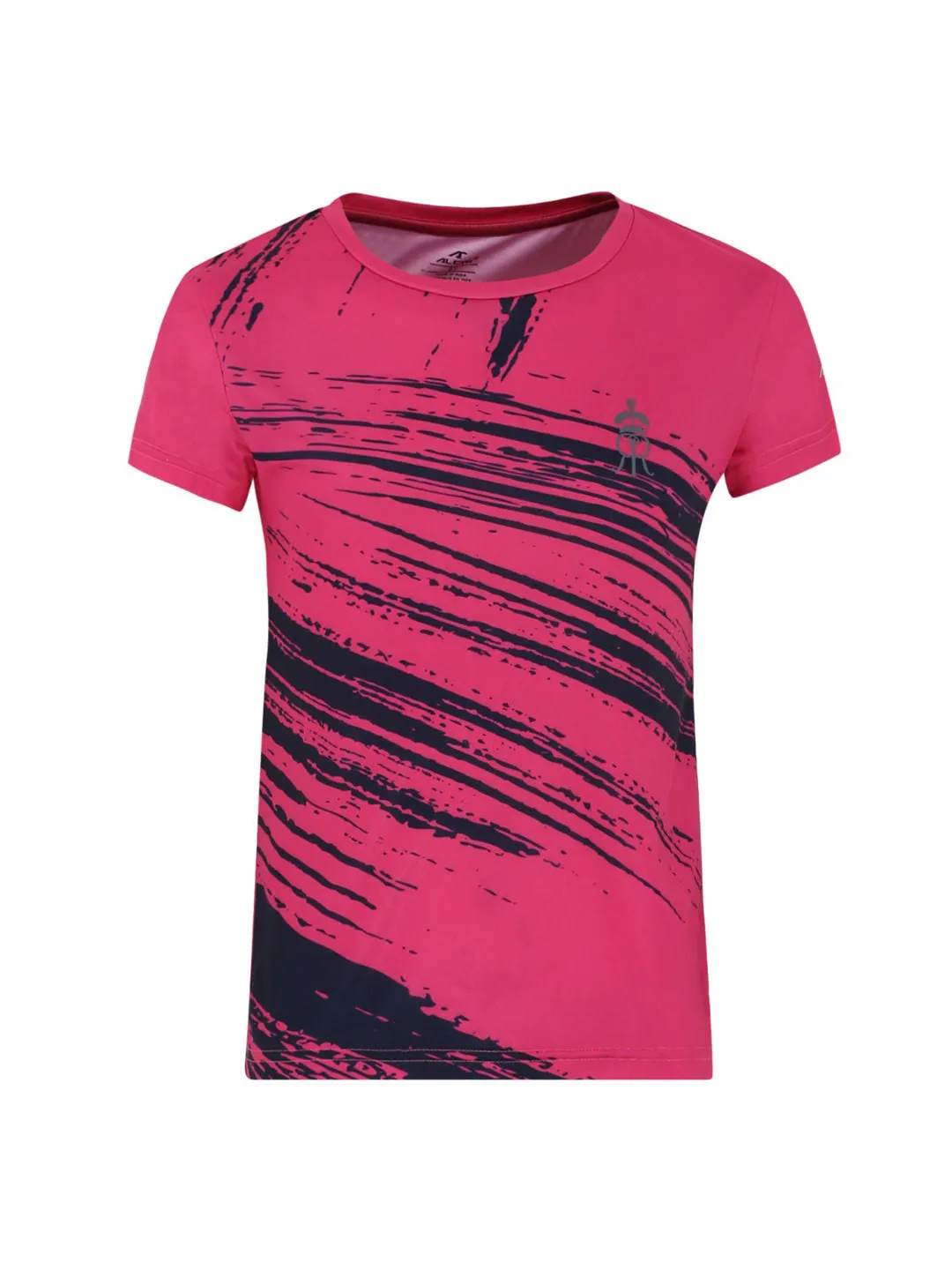 Alcis Girls Pink Rajasthan Royals Printed Round Neck T-shirt