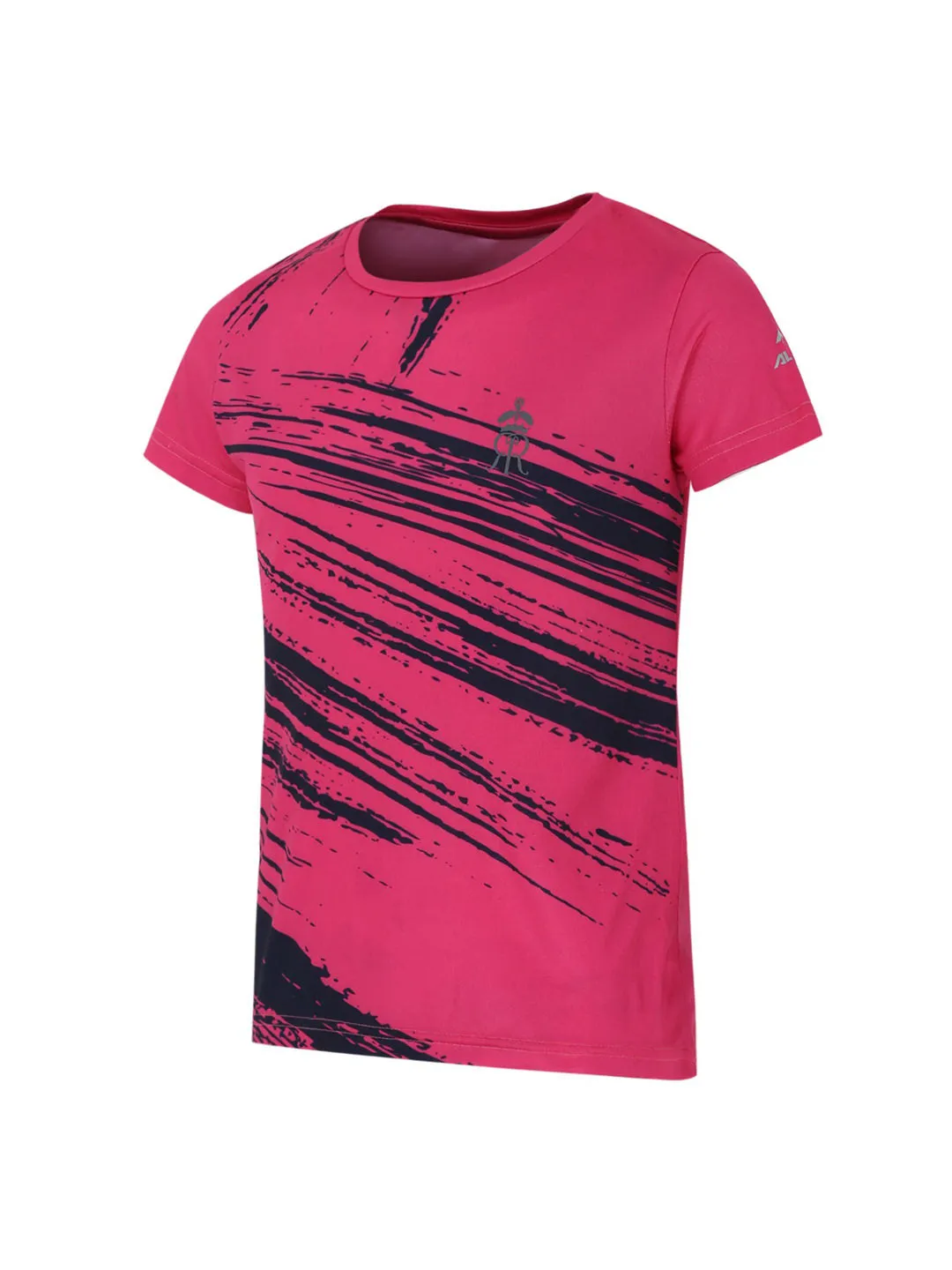 Alcis Girls Pink Rajasthan Royals Printed Round Neck T-shirt