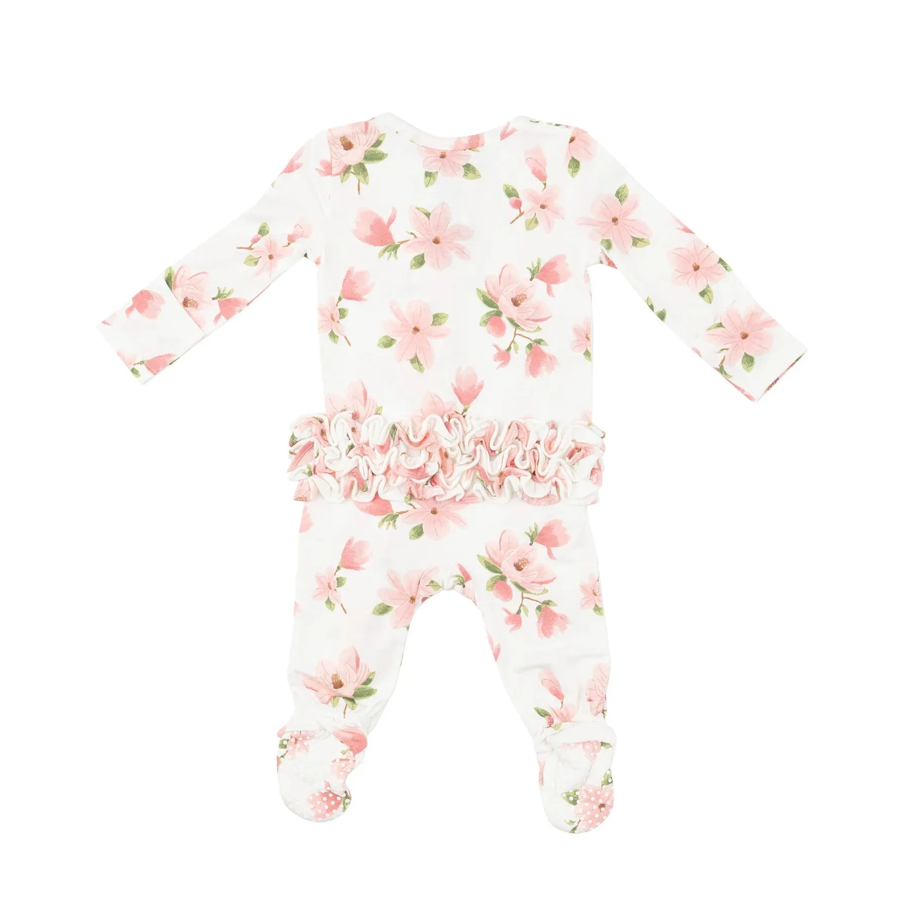 Angel Dear 2 Way Zipper Ruffle Footie - Sweet Magnolias