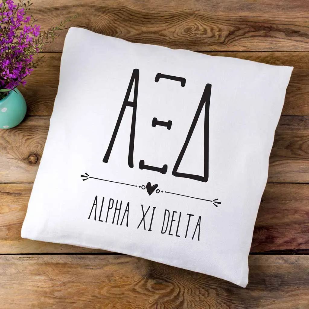 AXID Greek Boho Sorority Throw Pillow Cover for Dorm or Apartment