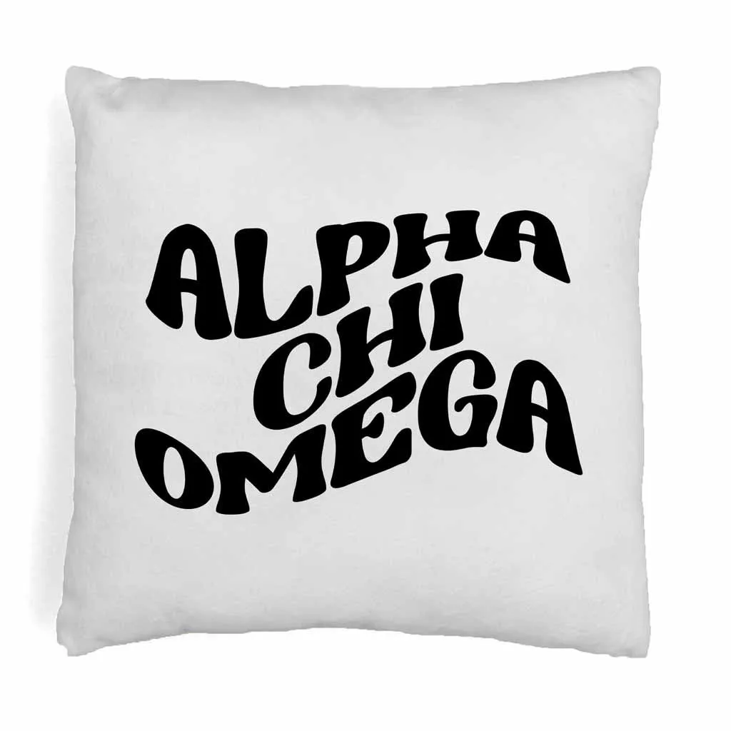 AXO Greek Mod Design on a Sorority Throw Pillow Cover for Dorm Room or Apartment Decor