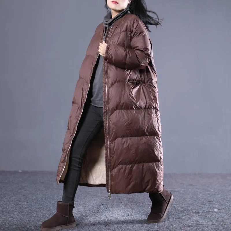 Babakud Winter Loose Large Size Literary Long Section Jacket