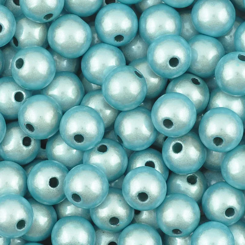 Beads-8mm Miracle Beads-Round-Turquoise-Quantity 20 Loose Beads