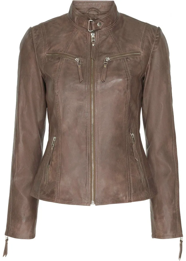 BTF CPH Biker Jacket 10245 stone with silver