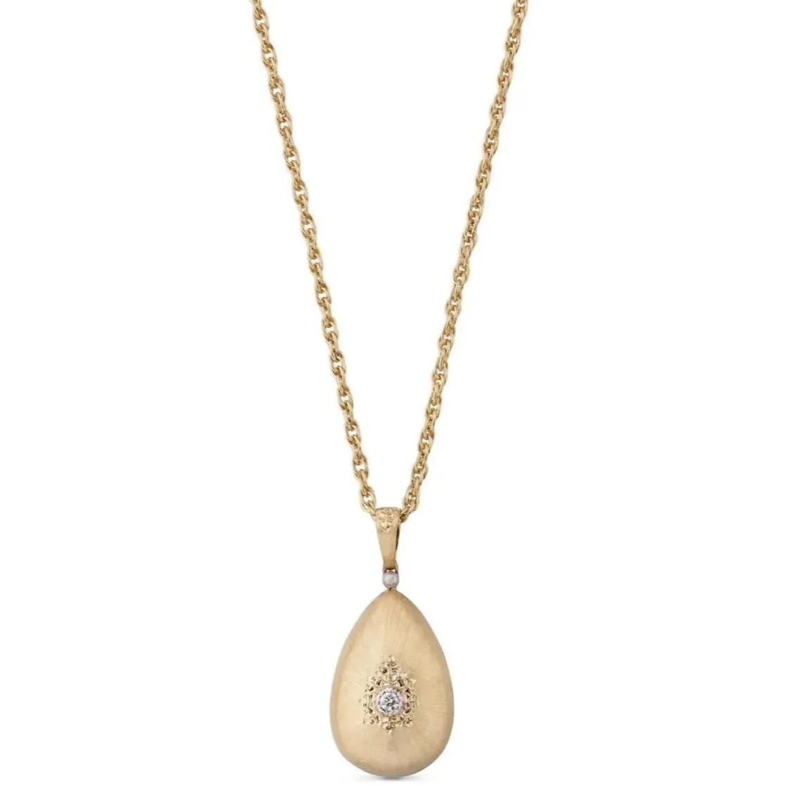 Buccellati - Macri Classica - Pendant Necklace with Diamonds, 18k Yellow Gold