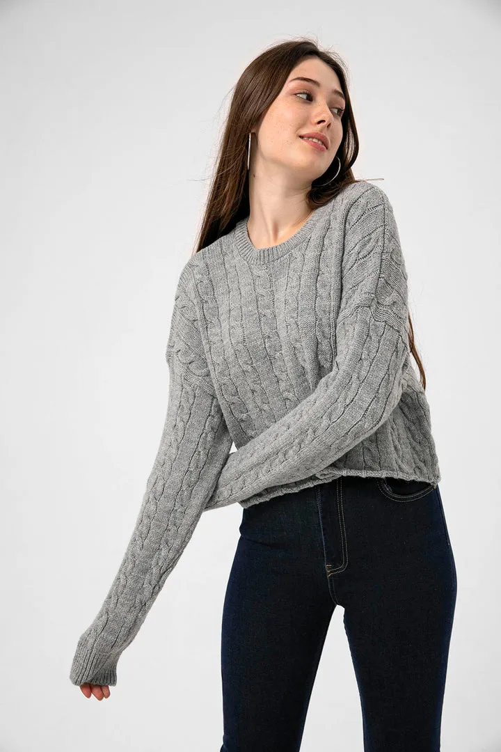 CABLE KNIT SWEATER