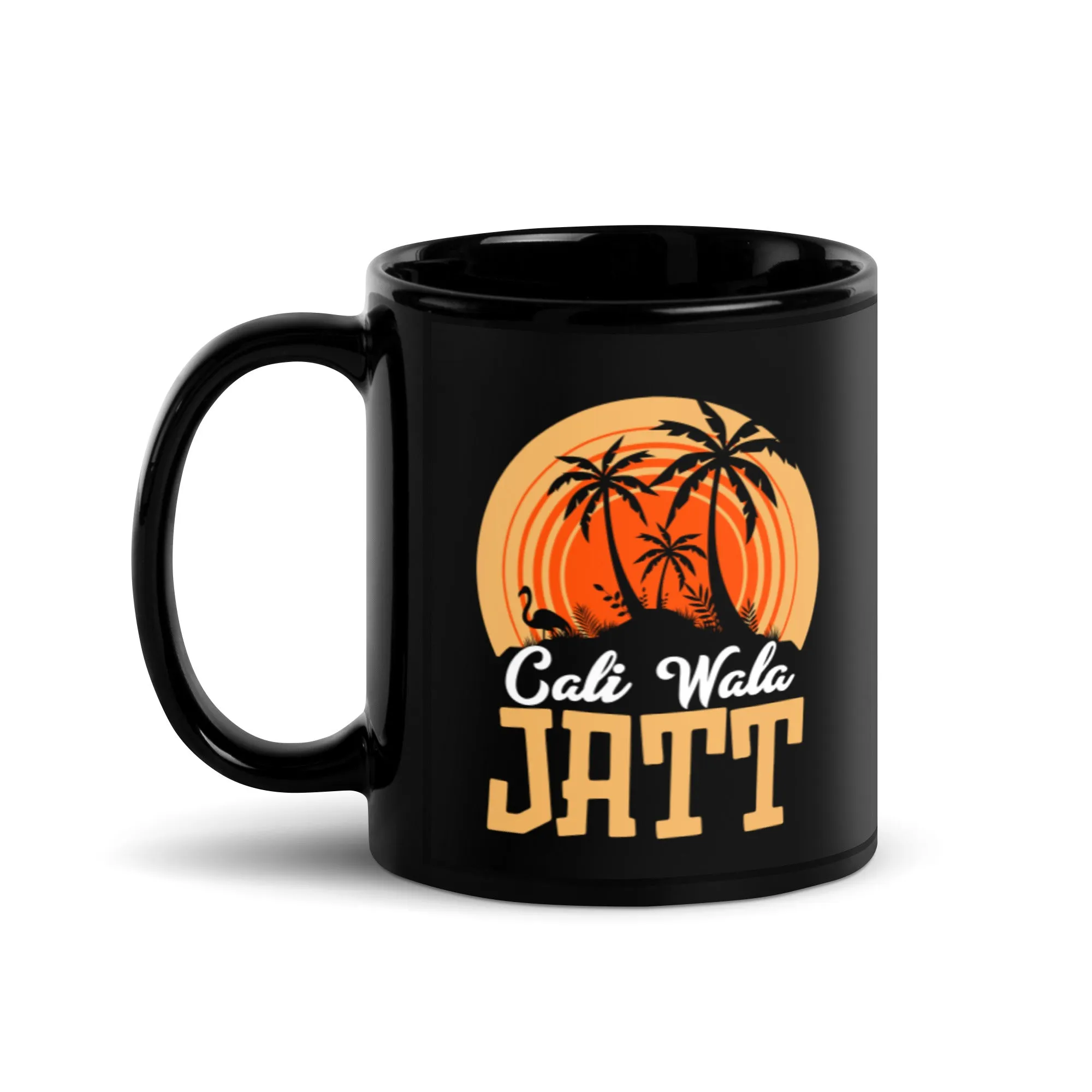 Cali Wala Black Glossy Mug