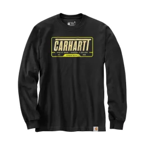 Carhartt Men's Loose Fit Heavyweight Long Sleeve Outlast Graphic T Shirt - Black/Yellow