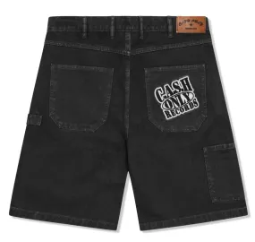 Cash Only Records Denim Jorts / Black