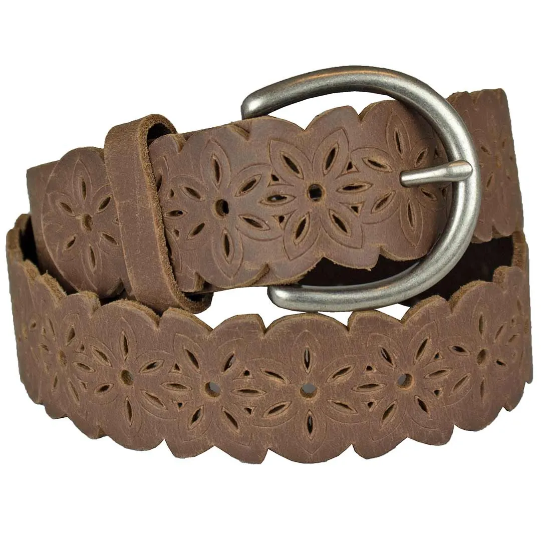 Catchfly Women's Laser Cut Floral Belt