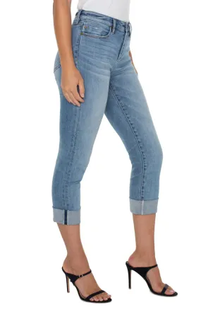 Charlie Crop Wide Rolled Cuff Jeans