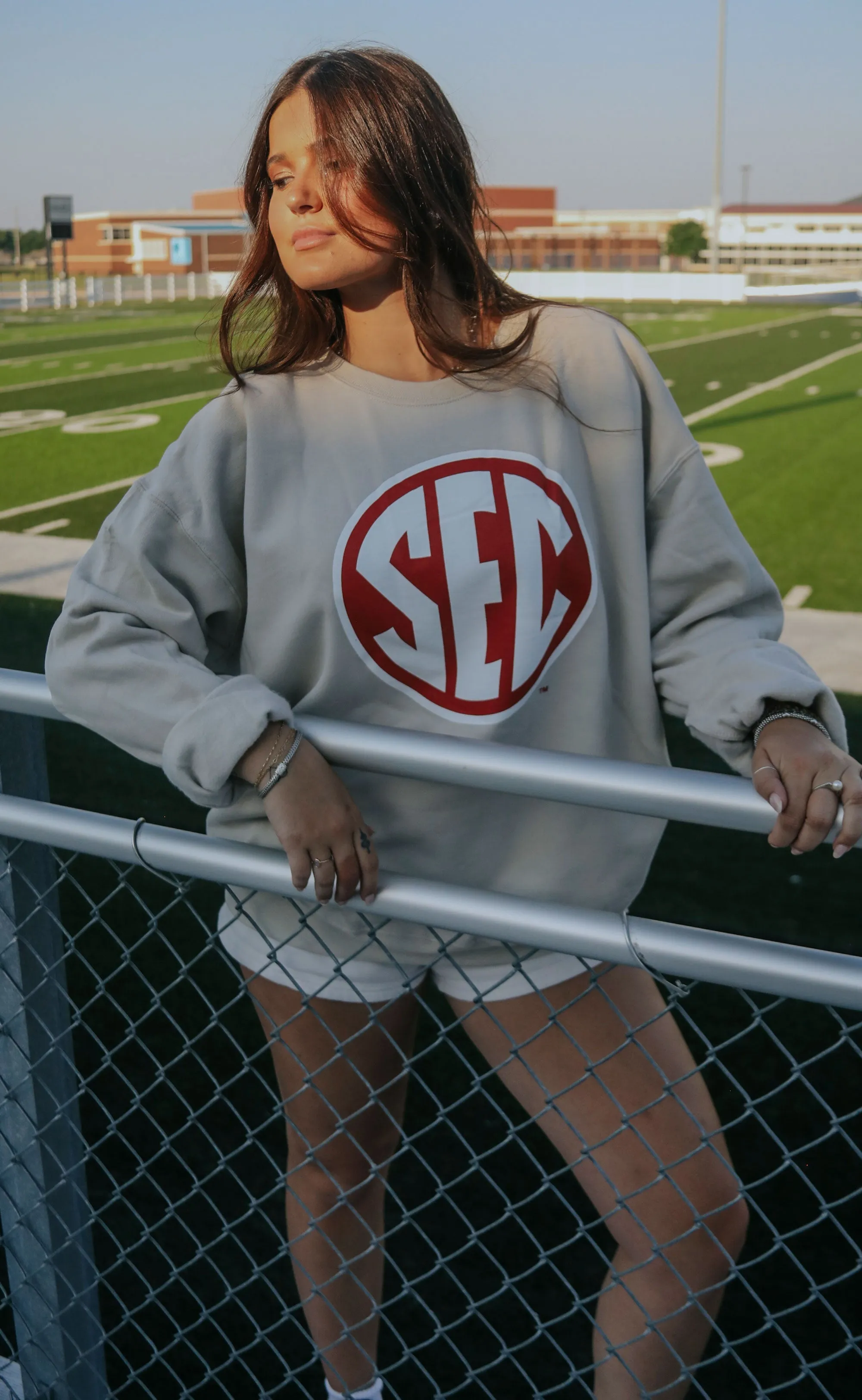 charlie southern: sec red emblem sweatshirt