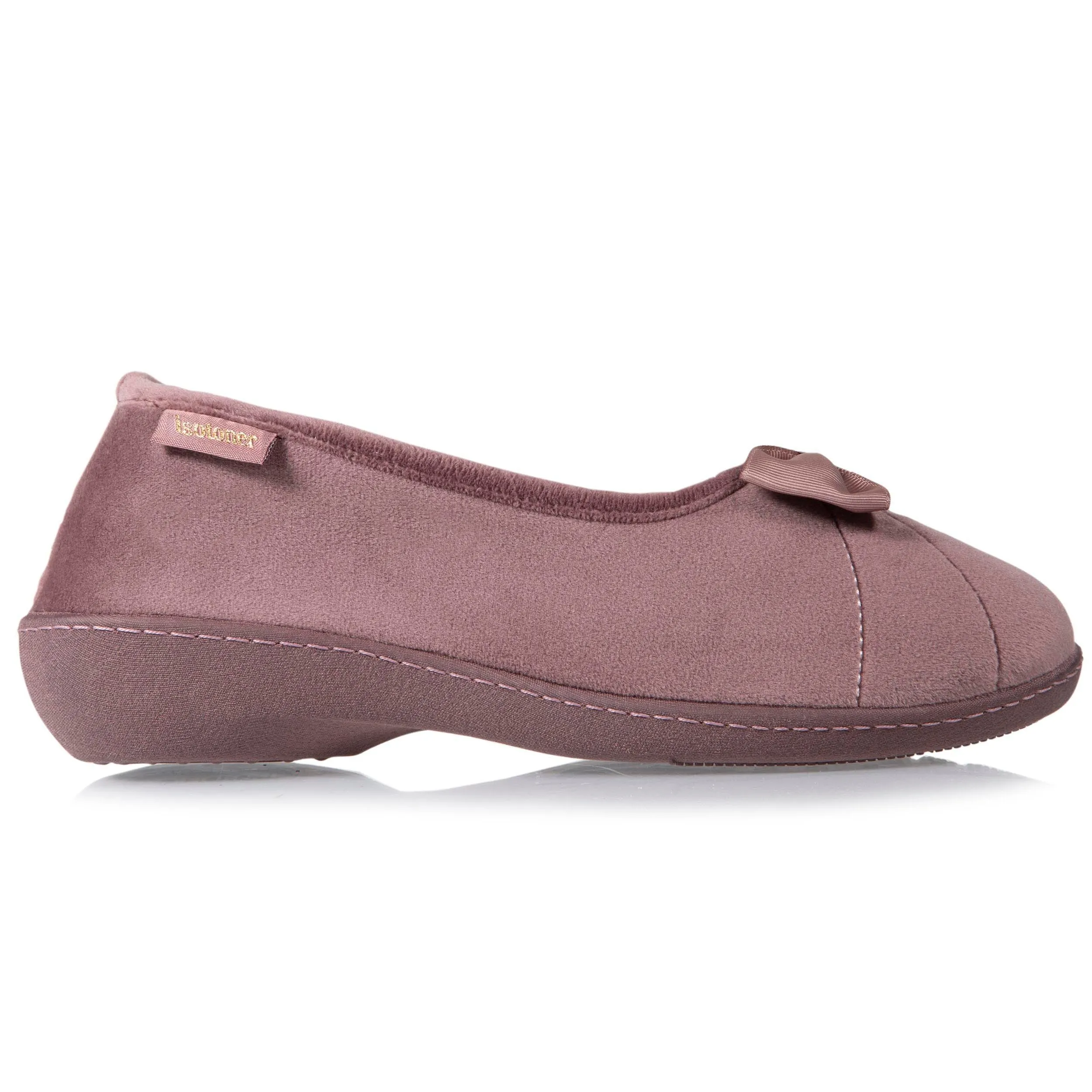 Chaussons ballerines talon Femme Taupe