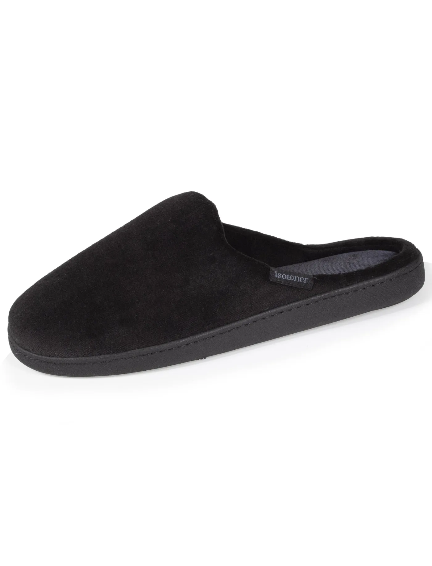 Chaussons mules Homme Noir Rayures