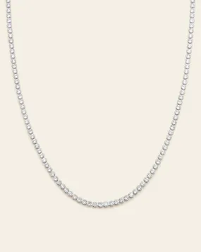 Classic Tennis Necklace - Silver