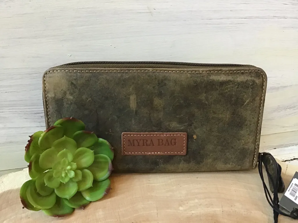 Cowhide Turnlock  Checkbook Wallet