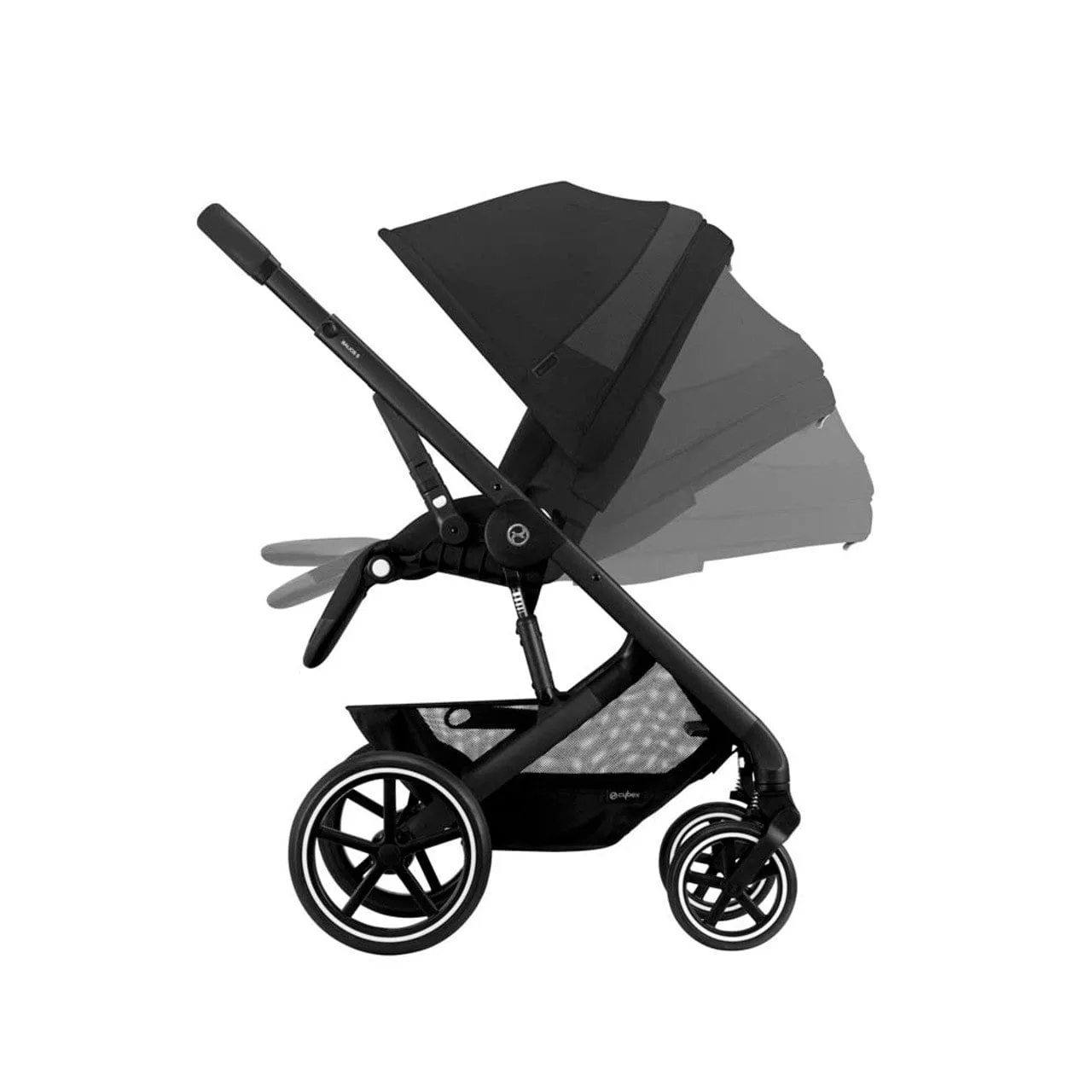 Cybex Balios S Lux Black Frame and Carrycot - Moon Black