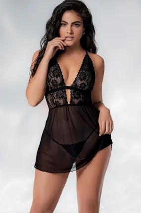 Deep Neckline Babydoll