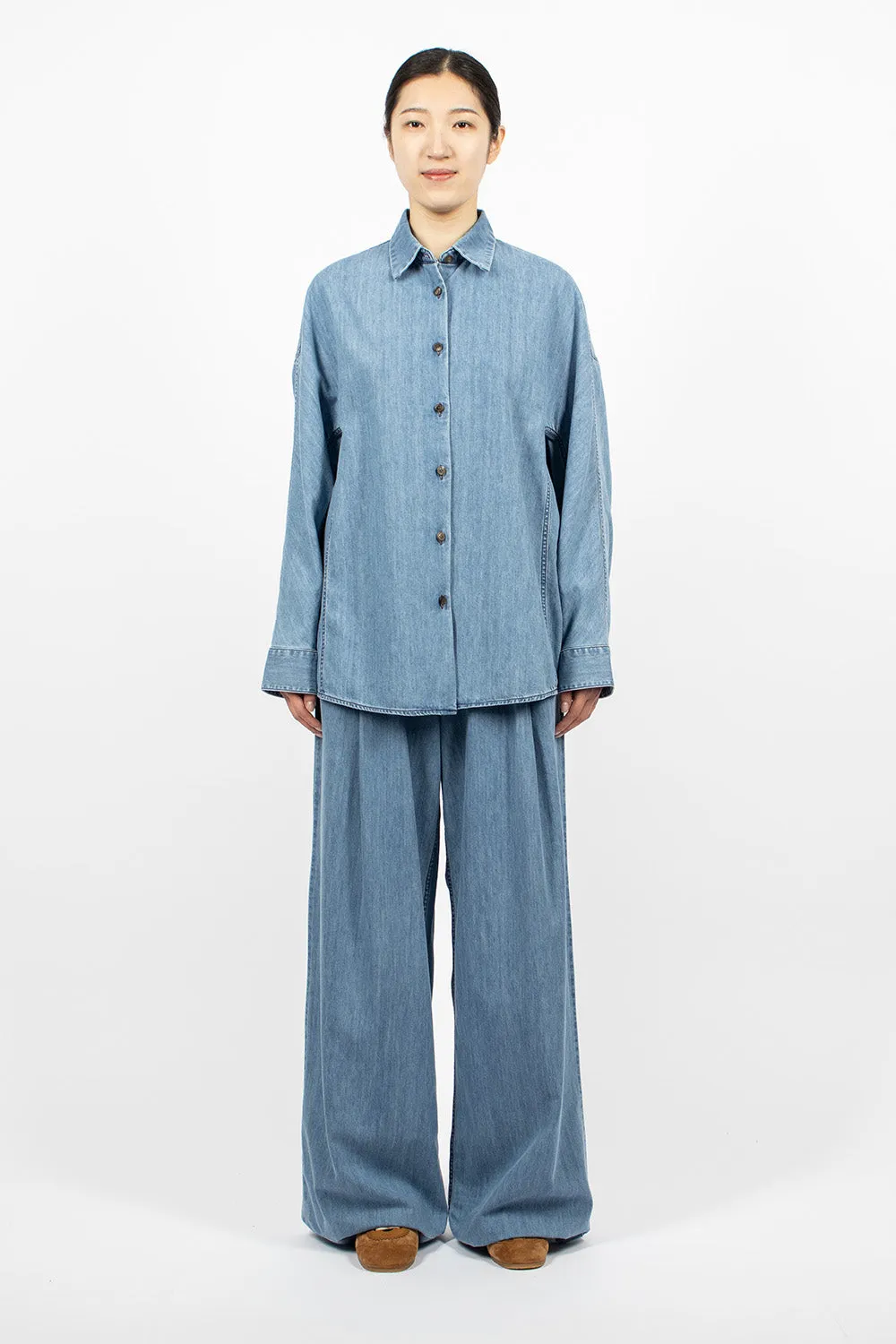 Denim Cocoon Shirt Light Blue