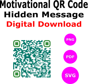 Downloadable QR Code - "God is in Control" Inspirational Message (PDF, SVG, PNG)