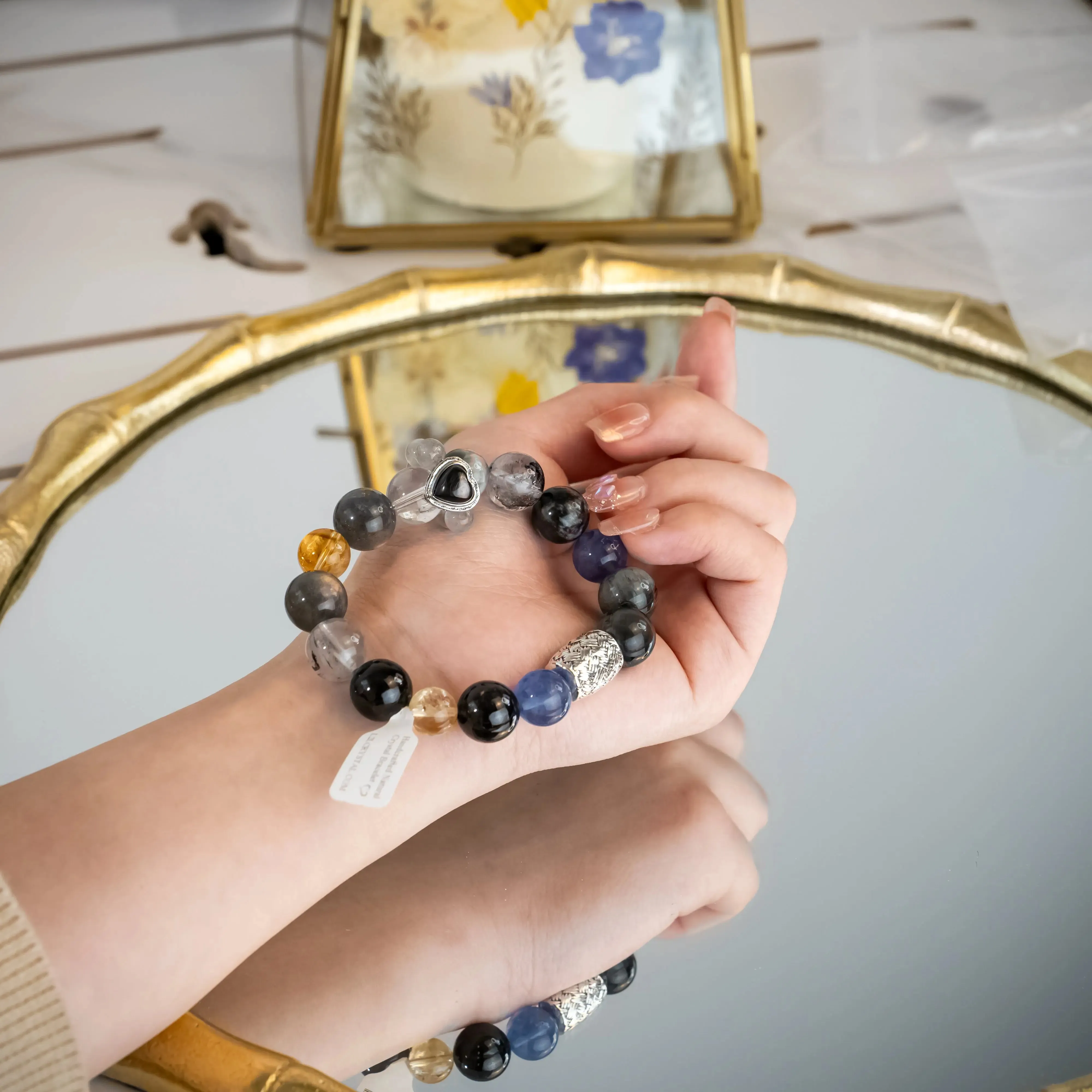 Eagle Eye Citrine Labradorite Hypersthene Bracelet