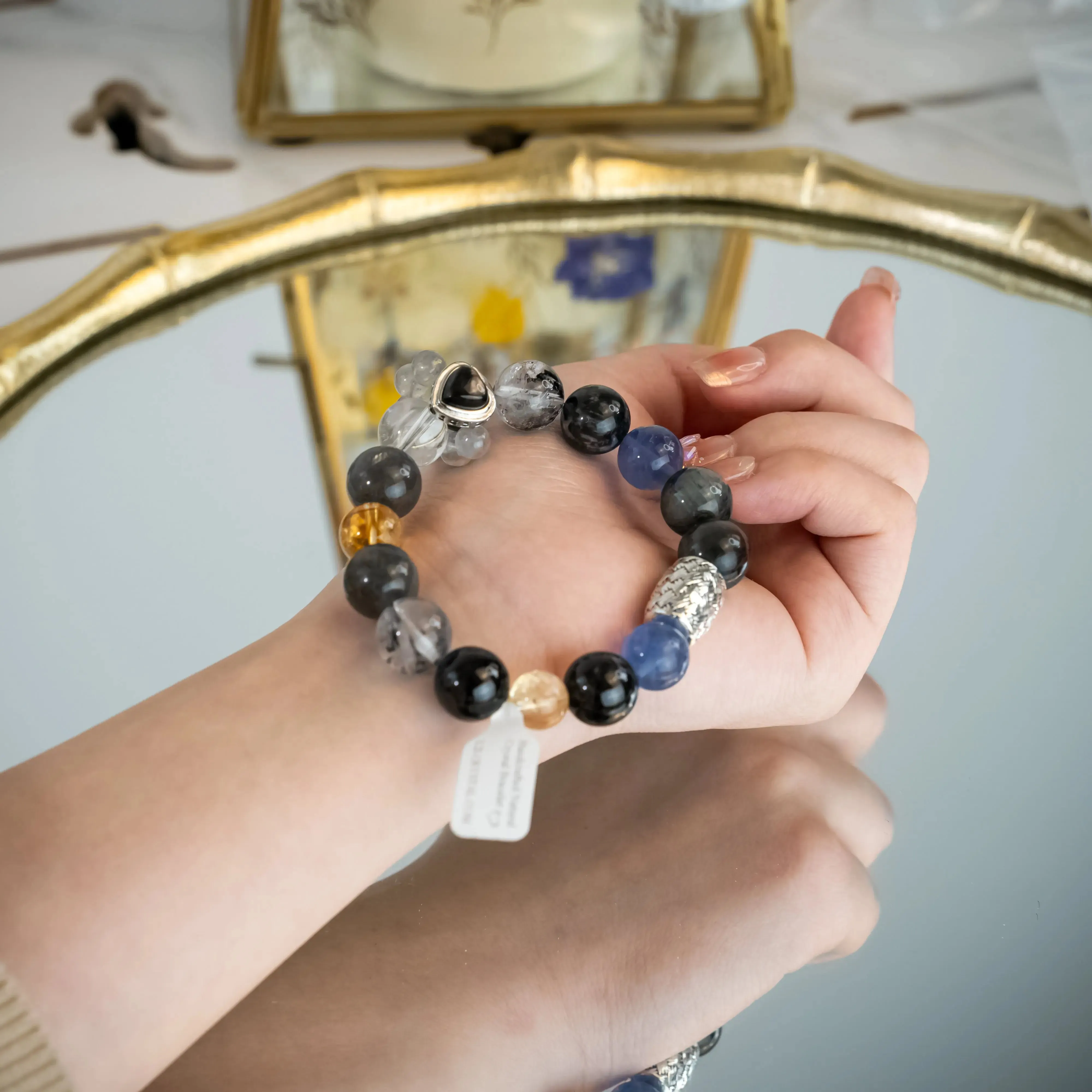 Eagle Eye Citrine Labradorite Hypersthene Bracelet