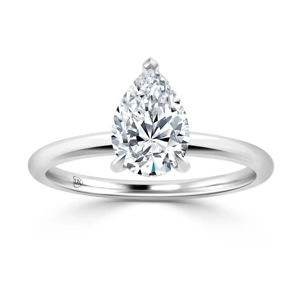 Edith - 18ct White Gold - Pear