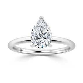 Edith - 18ct White Gold - Pear