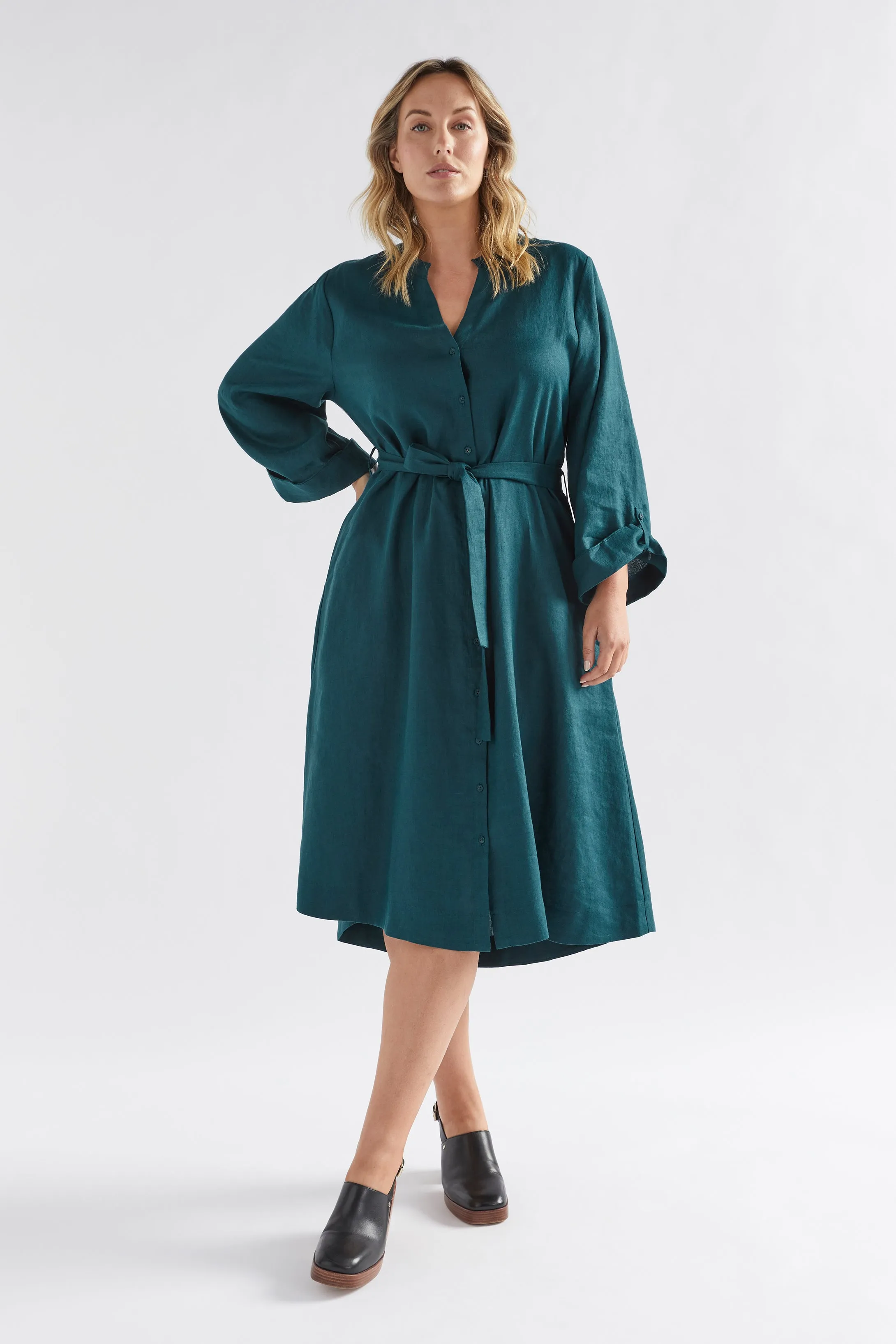 Elev Linen Shirt Dress