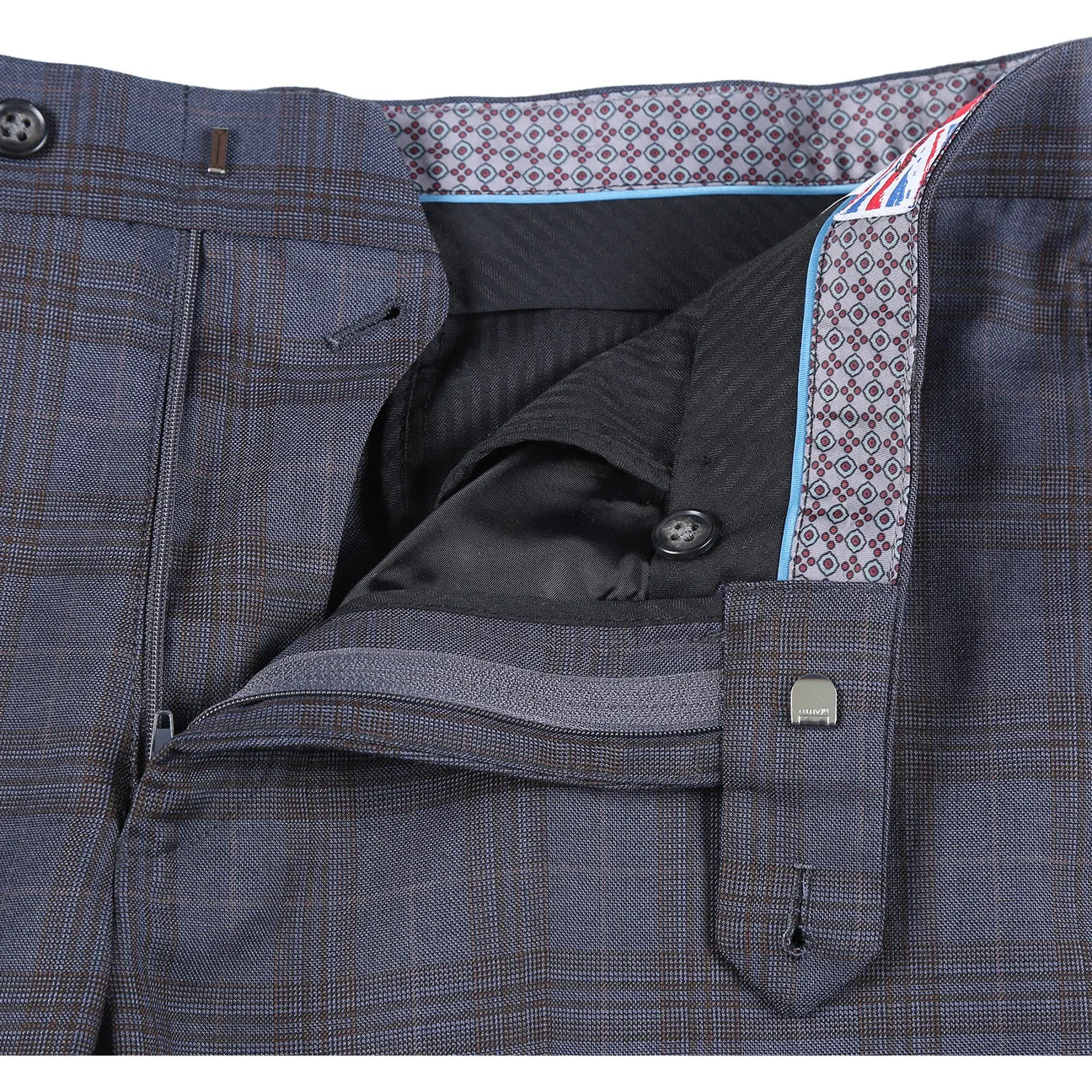 ENGLISH LAUNDRY Gray with Tan Check Notch Suit 72-55-555