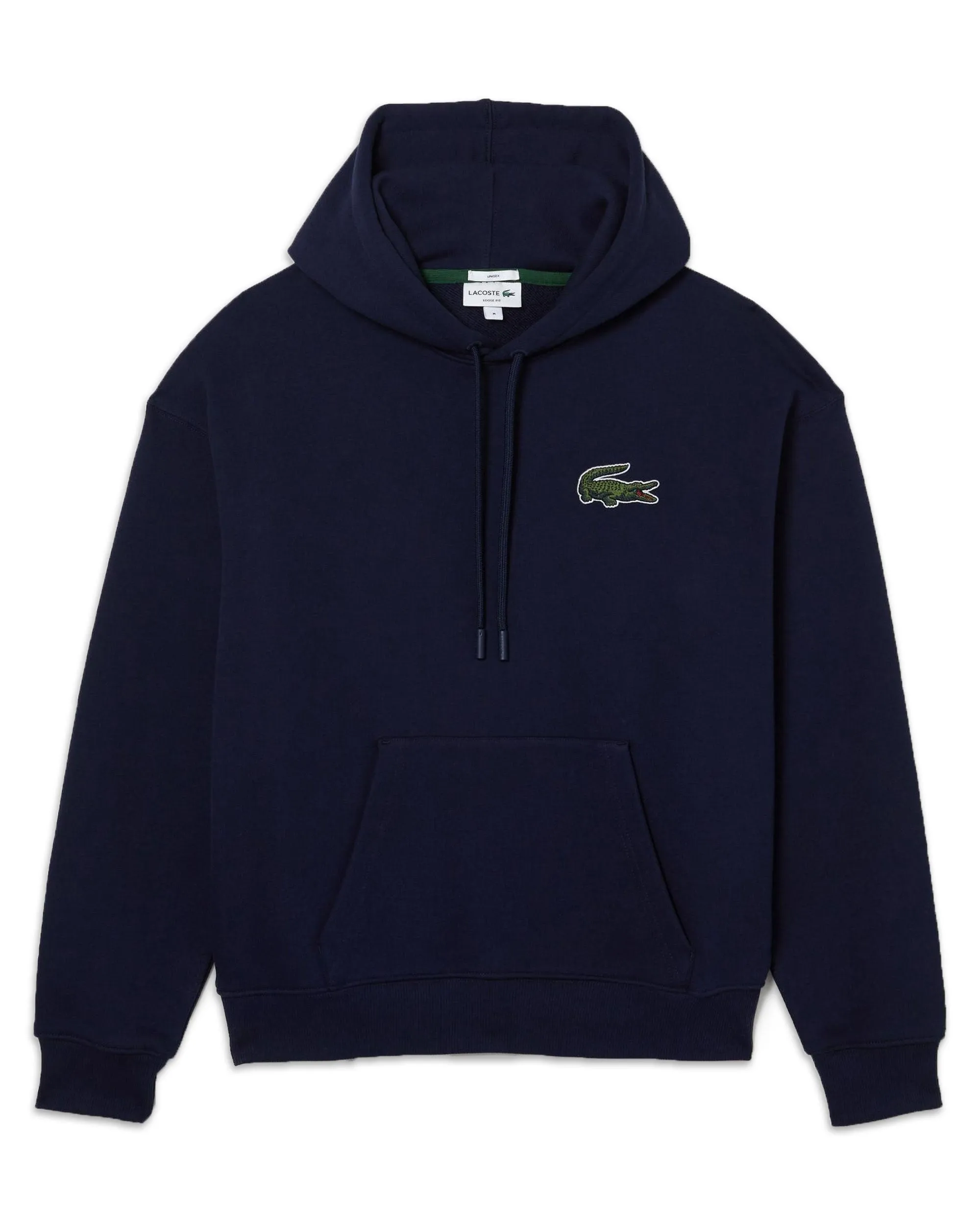 Felpa Loose Fit Con Cappuccio e Big Logo Lacoste