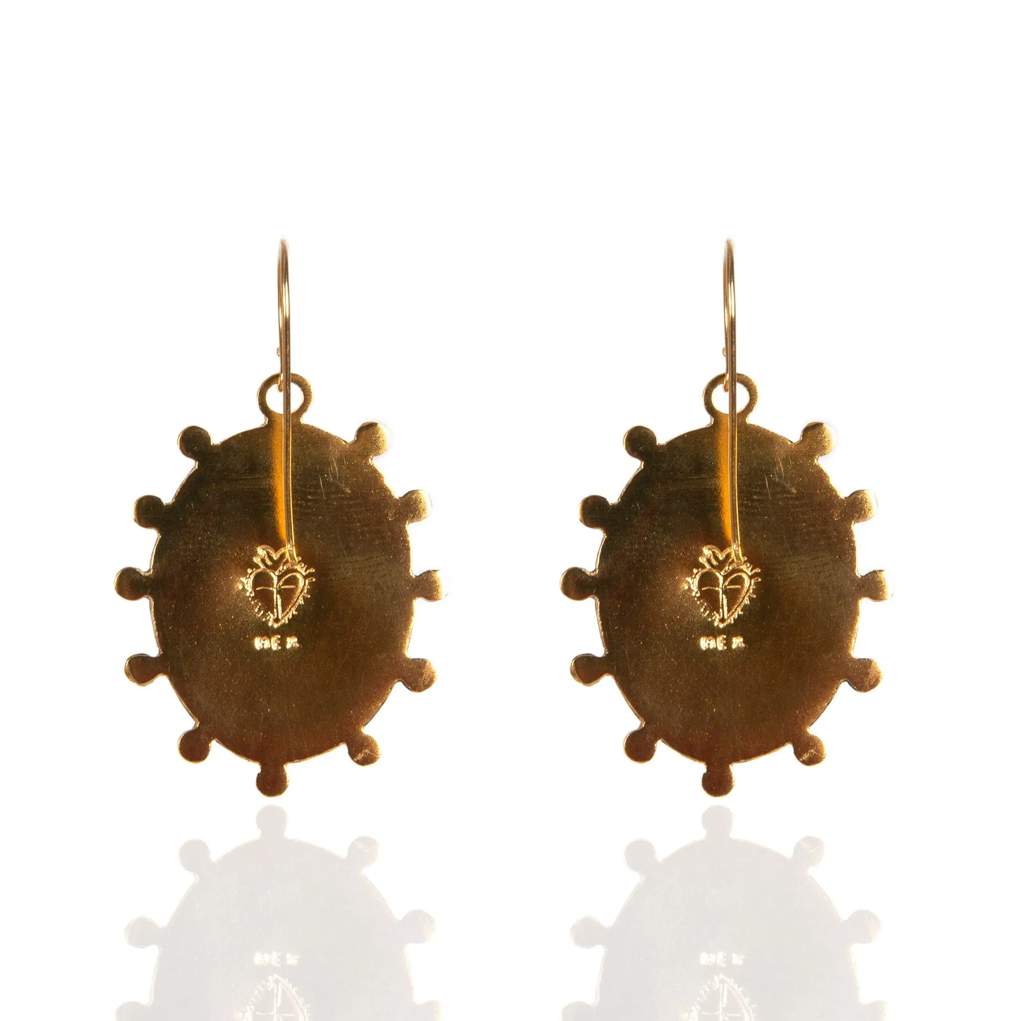 Floral Cameo Earrings