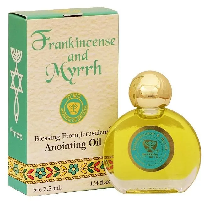 Frankincense Myrrh Anointing Oil 7.5 ml - 0.25 fl.oz. from the Holy land