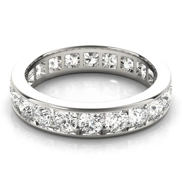 GLORY 5.4 Carat Channel Set Diamond Eternity Band in 14K/ 18K/ Platinum GIA Graded 30 pointer G Color SI1 Clarity By Mike Nekta SIZE 9.5