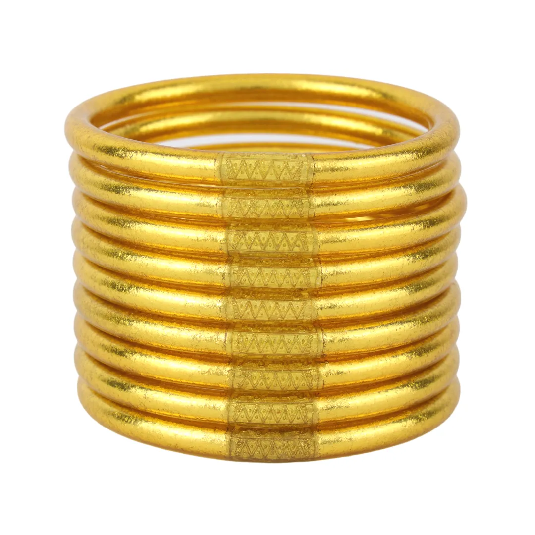 Gold BuDhaGirl All Weather Bangles (Set of 9)