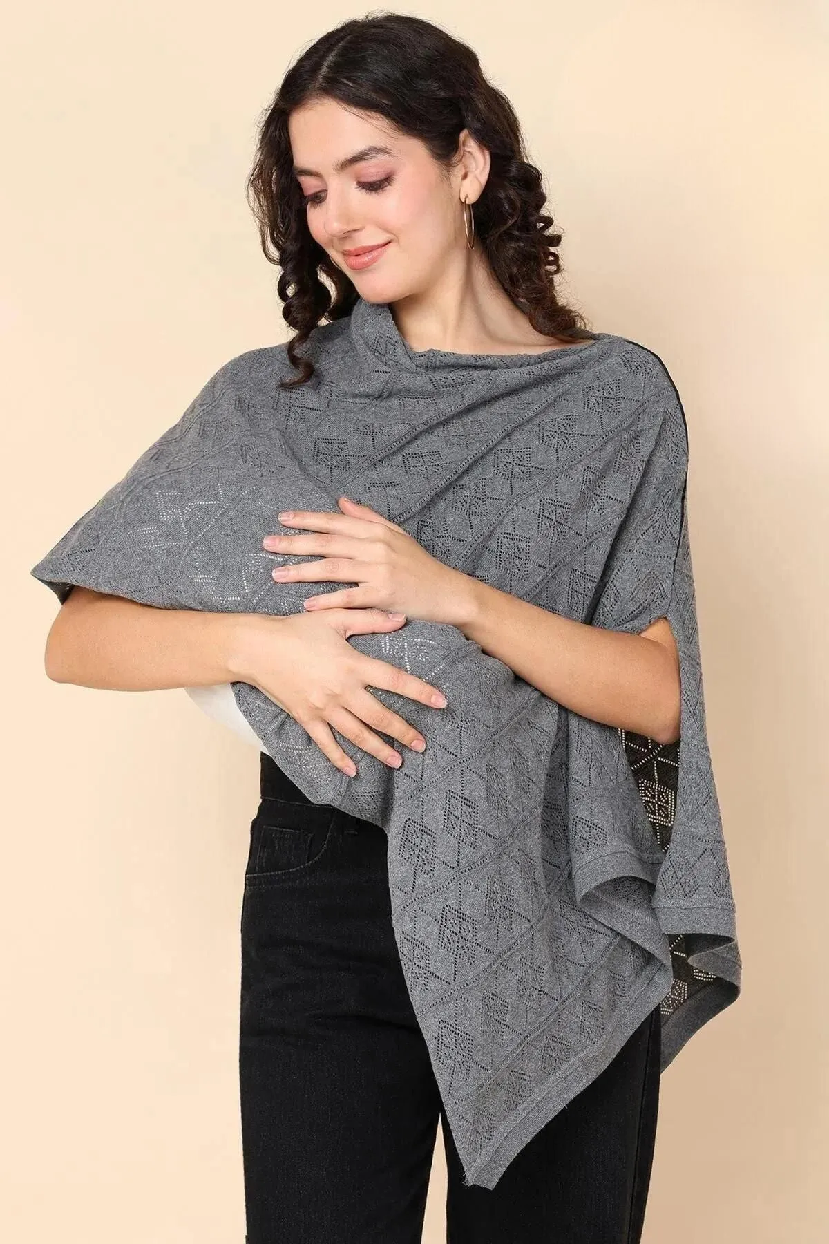 Grey Diamond Designed Feeding & Nursing Cover