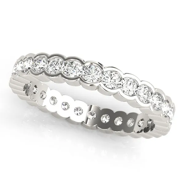 HARMONY 3.4 Carat Diamond Eternity Band in 14K - 18K Gold or Platinum 20 pointer G Color SI1 Clarity Half Bezel Setting By Mike Nekta SIZE 6