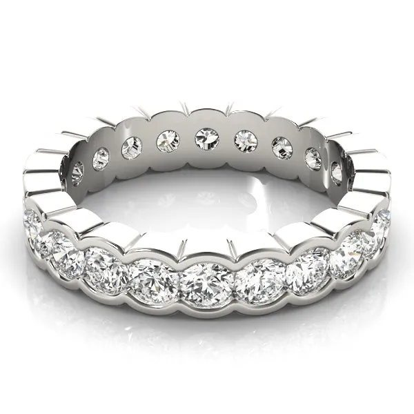 HARMONY 3.9 Carat Diamond Eternity Band in 14K - 18K Gold or Platinum 20 pointer G Color SI1 Clarity Half Bezel Setting By Mike Nekta SIZE 8