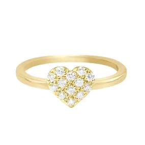 In Love Diamond Ring, Yellow Gold, Size 5.25